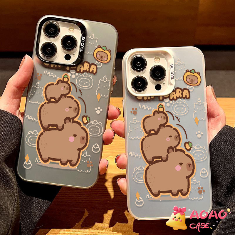 การ์ตูนน่ารักๆ ตลกๆ คาปิบาร่า น่ารักๆ เคสiPhone 16 11 15 14 13 12 Pro Max 7Plus XR 16 7 8 15 14 Plus X XS Max SE 2020