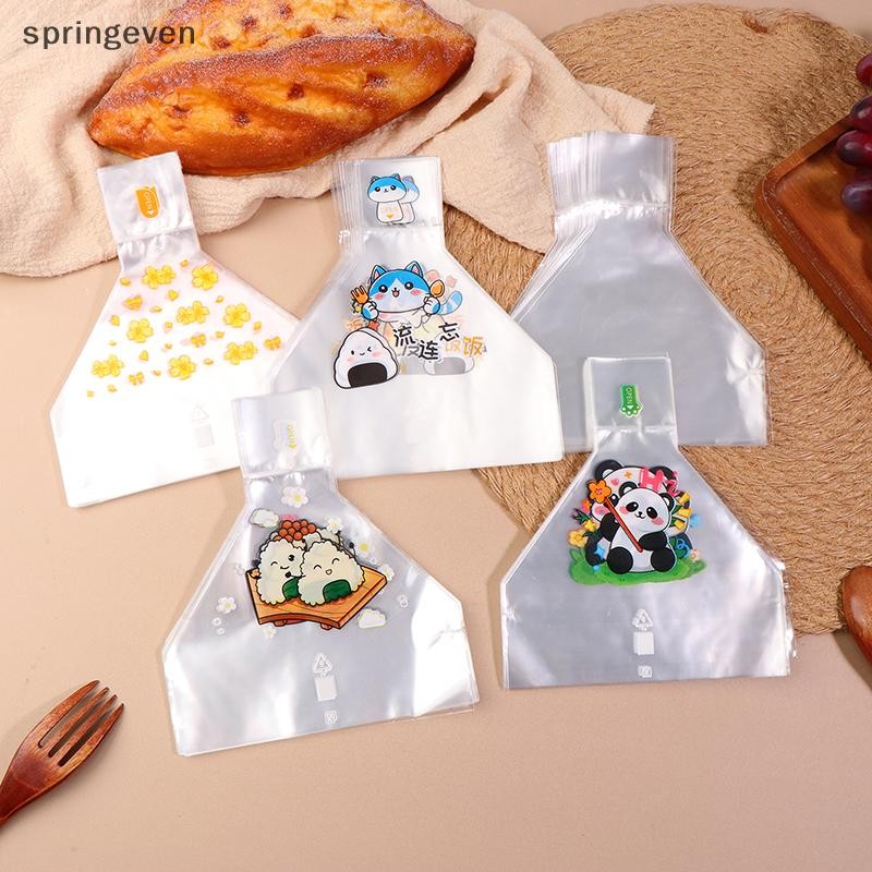 [springeven] 50 ชิ้นน่ารักการ์ตูน Japeinese สามเหลี่ยมข้าวถุงบรรจุภัณฑ์แบบใช้แล้วทิ้ง Nori Onigiri Wrappers กระเป๋าซูชิ Bento อุปกรณ์เสริมสต็อกใหม่