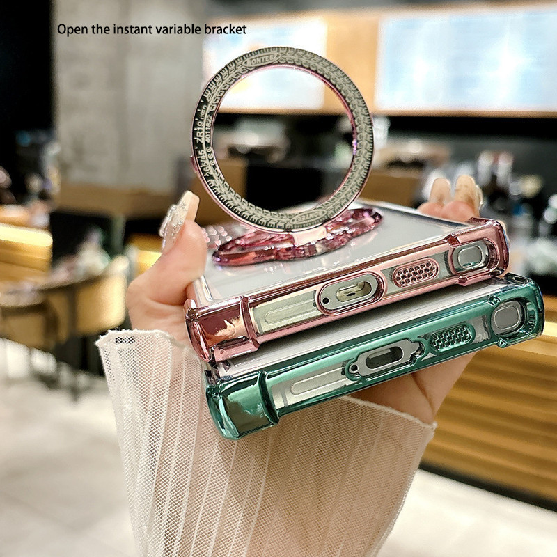 พร้อม ใหม่สําหรับเคสโทรศัพท์ Galaxy S25 Ultra ถุงลมนิรภัยฝาครอบป้องกันรูละเอียดปลอก S24Ultra เปลือกยึดไจโรสโคปเคลือบด้วยไฟฟ้า - รูปที่ 2