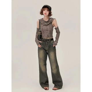 ShineSatin ฤดูร้อน ผู้หญิง หลุมแตก เสื้อกั๊ก เสื้อคลุมด้วยผ้า แขนแขน 290