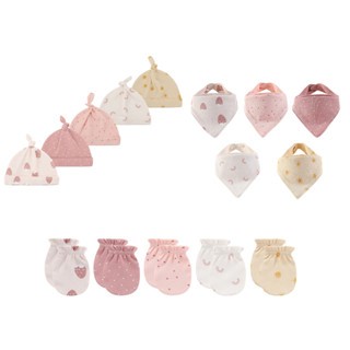 คิดดี้ซูม ทารกแรกเกิดเด็กสาวหมวก+ถุงมือ+เอี๊ยมชุดผ้าฝ้าย100%…