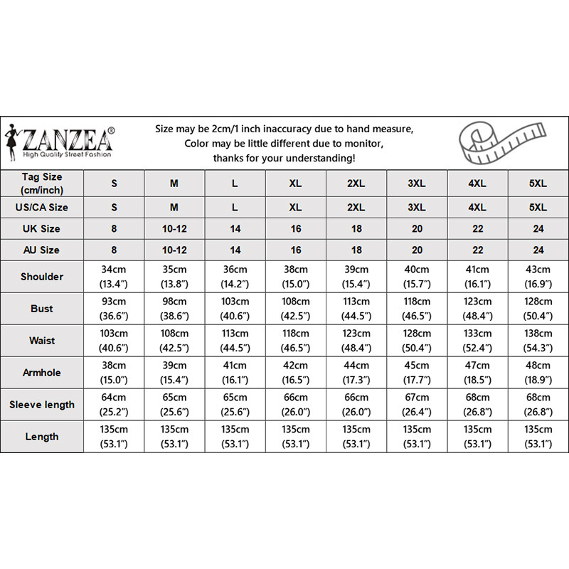 ZANZEA ซานเซีย ผู้หญิงมุสลิมแฟชั่นแขนโคมไฟจีบชุดยาวชิ้นเดียว