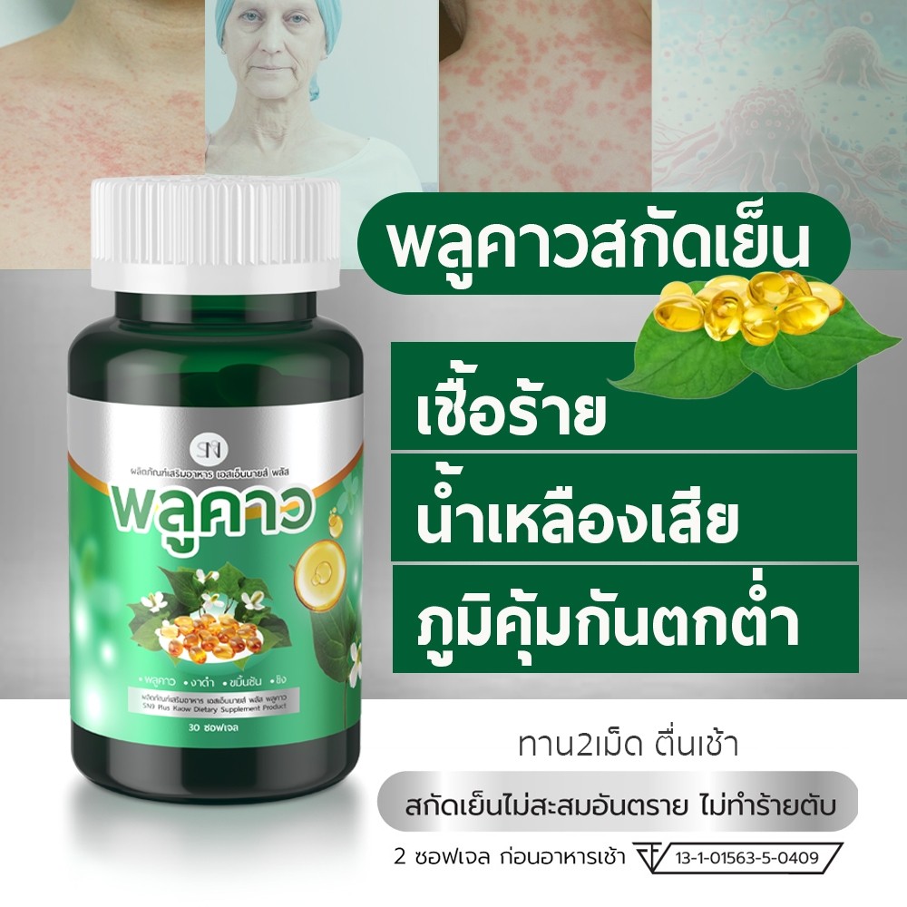พลูคาวเม็ดซอฟเจล (มีโปร1แถม1 )พลูคาว เสริมภูมิคุ้มกัน ลดผดผื่น สังคัง สะเก็ดเงิน คาวตอง สกัดเย็น