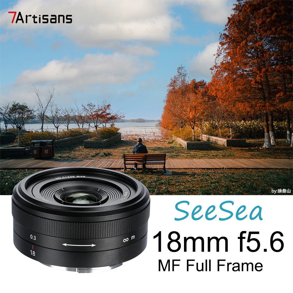 7Artisans 18 มม. f5.6 เลนส์คุกกี้โฟกัสแบบแมนนวลฟูลเฟรมสําหรับกล้องมิเรอร์เลสเมาท์ Sony E / Nikon Z /