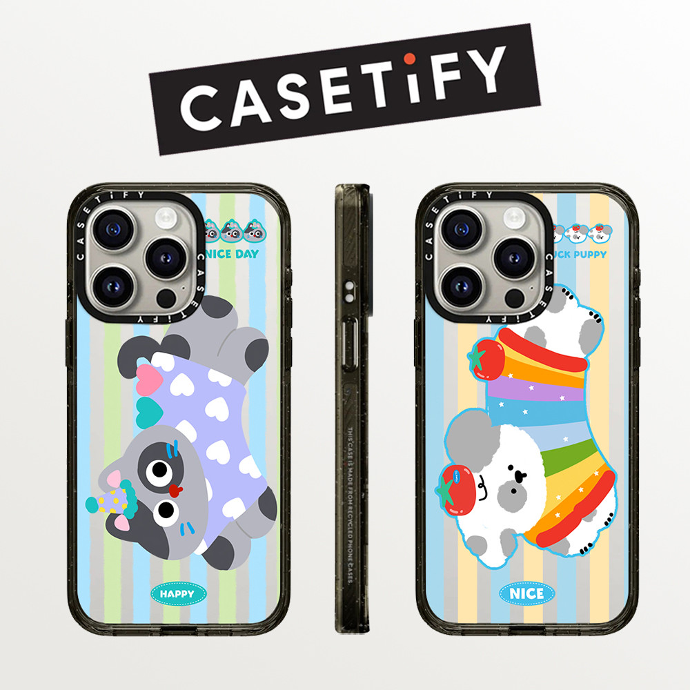Drop proof glitter CASETIFY เคสโทรศัพท์โปร่งใสสําหรับ iPhone 16promax 16 16pro 15Pro 15promax 14promax 13promax สัตว์น่ารักเคสแข็งสําหรับ 12 12promax iPhone 11 กรณีคุณภาพสูง