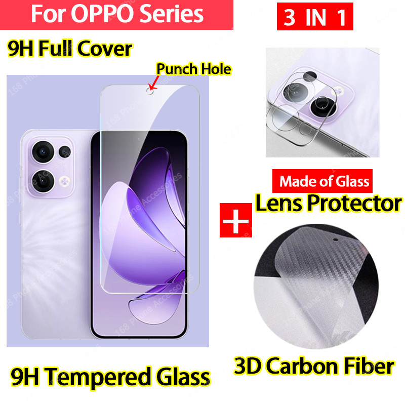ฟิล์ม OPPO Reno 13 5G กระจกนิรภัย OPPO Reno13 5G ฟิล์มกันรอยกระจกเต็มรูปแบบกระจกกล้องป้องกันเลนส์เคล