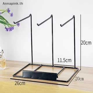 Annapink.th ชั้นวางเครื่องประดับเหล็กในครัวเรือนเดสก์ท็อปตกแต่งต่างหูสร้อยคอ Storage Headrope String ชั้นวางจัดระเบียบ EN
