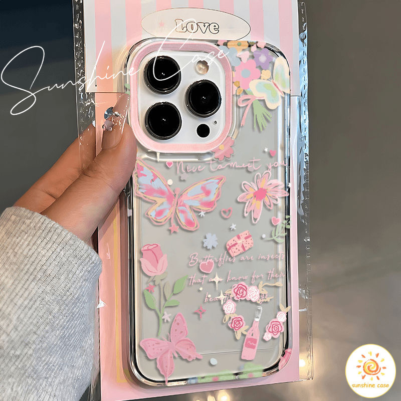 🔥GOOD🔥เชอร์รี่สีชมพู น่ารัก เคสนิ่มเต็มกล้อง 14 15 12 Pro Max 7Plus 13 11 16 Pro Max For Iphone 7 14 15 8 XR X XS Max - รูปที่ 3