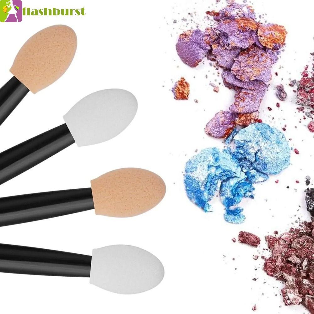 Flashburst 50 ชิ้นแปรงอายแชโดว์แบบใช้แล้วทิ้ง,ย้อมDual Sides Eye Shadow Applicator,แบบพกพาDizzy Eye Makeupฟองน้ําขนาดเล็กอายแชโดว์Stickเครื่องสําอาง