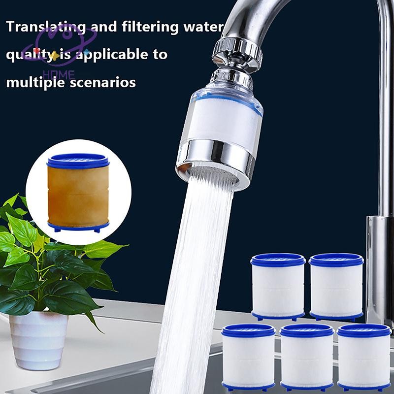 [mayhome] 2/5/10pcs Faucet Filter Element Faucet Water Purifier Filter Shower Remove Chlorine Heavy Metal Filtered {TH}