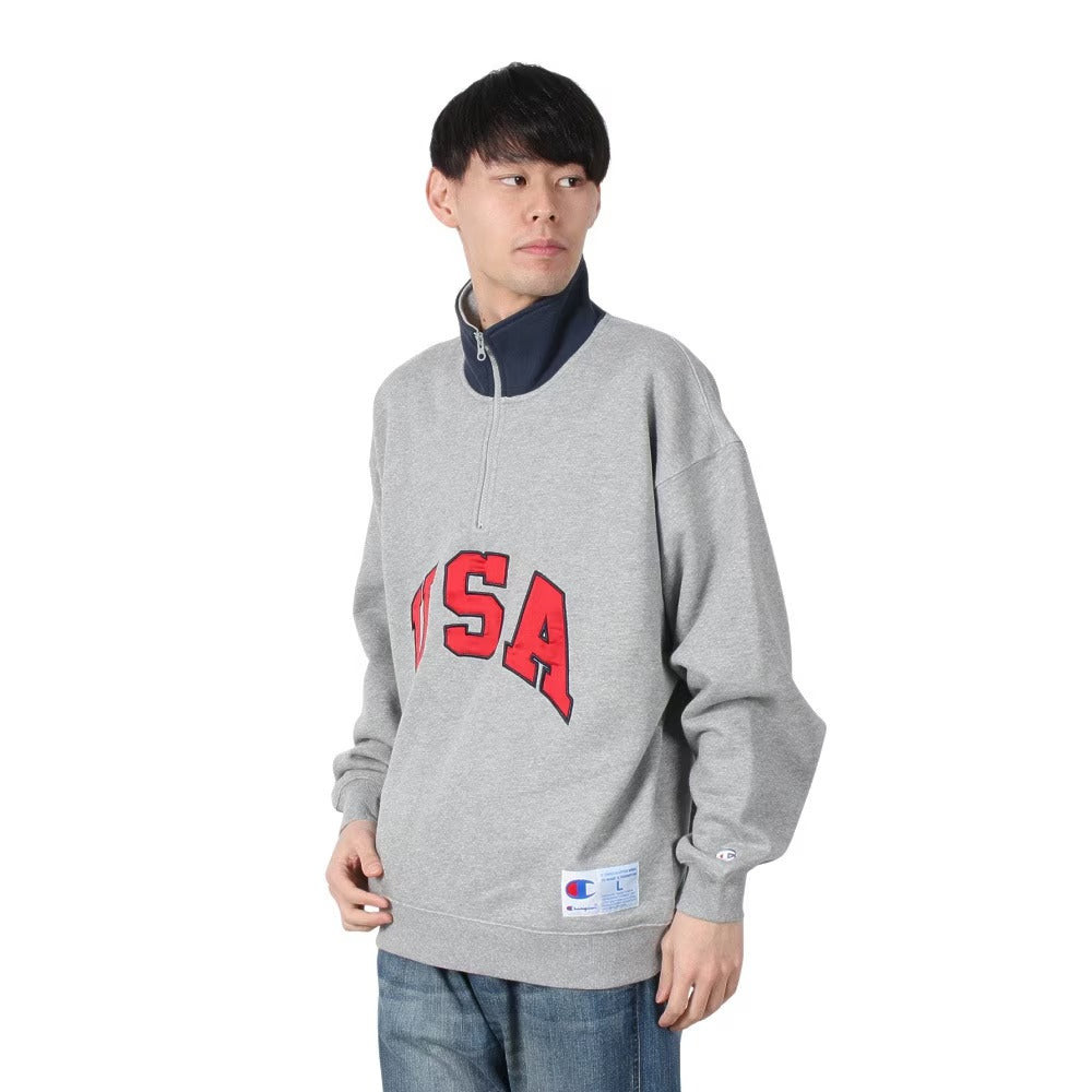 CHAMPION HALF ZIP SWEATSHIRT เสื้อสเวตเชิ๊ตผู้ชาย