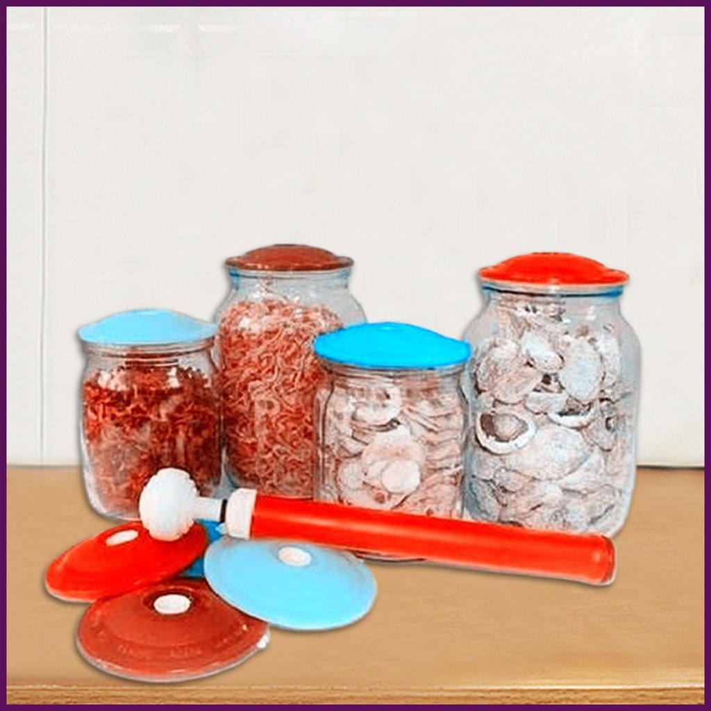Jar ชุดซีลสูญญากาศแบบพกพา Manual Hand Sealer Canning Jar เครื่องซีลสูญญากาศแบบพกพา Hand Sealer พร้อม