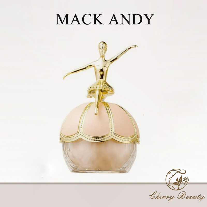 MACKANDY Airy Long-lasting Ballet Setting Powder Matte Finish Oil Control Powder Compact Waterproof Non-cakey Long-lasting