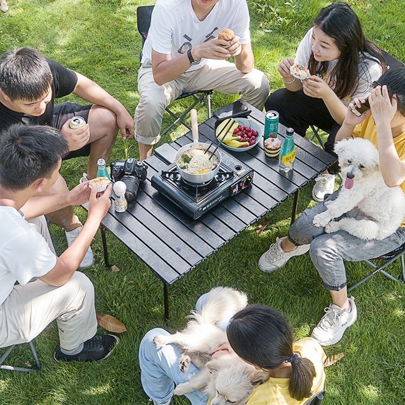 【MDP】ชุดเซ็ท เก้าอี้สนาม (มีพักแขน) เก้าอี้ โต๊ะสนาม เก้าอี้พับได้ โต๊ะปิกนิก โต๊ะพับได้ โต๊ะเหล็ก รับน้ำหนัก 150กก Camping แบบพกพา อลูมิเนียม กลางแจ้ง ในร่ม แคมป์ปิ้งปิกนิก พกพาสะดวก - รูปที่ 6