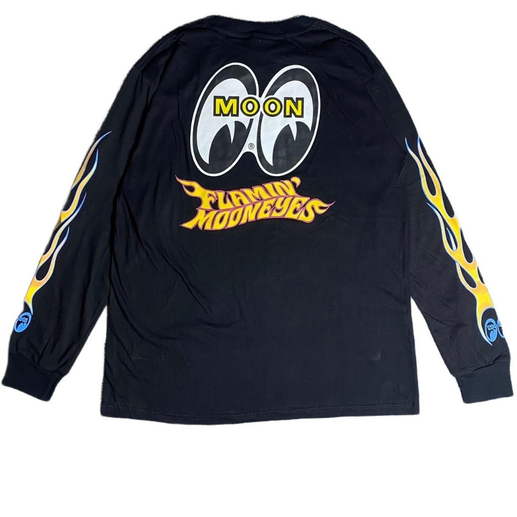2025 เสื้อยืด MOONEYES AS GOES WE GO BLACK TSHIRT ใหม่