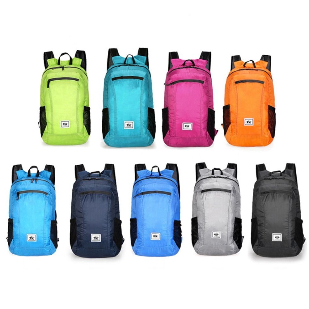 วูชิ กระเป๋าปีนเขาพับ,กระเป๋าเป้สะพายหลังผ้าใบเบาพับได้,แบบพกพากันน้ํา20ล กระเป๋าเดินทางความจุขนาดใหญ่ปีนเขาเดินป่า - รูปที่ 4