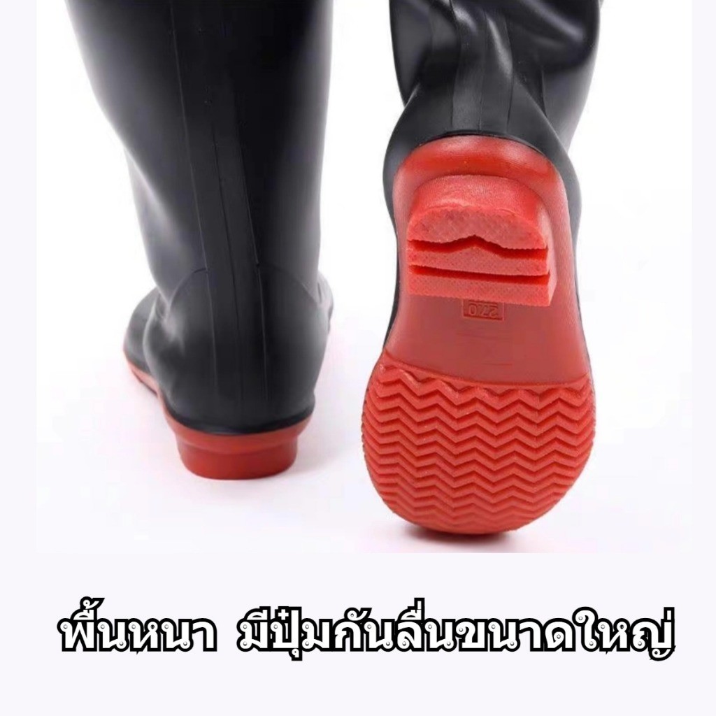 รองเท้าบูทกันน้ำ กางเกงกันน้ำ PVC ไซส์ 38-47 ยาว 124 ซม. ใช้งานในสวนและไร่ - รูปที่ 3
