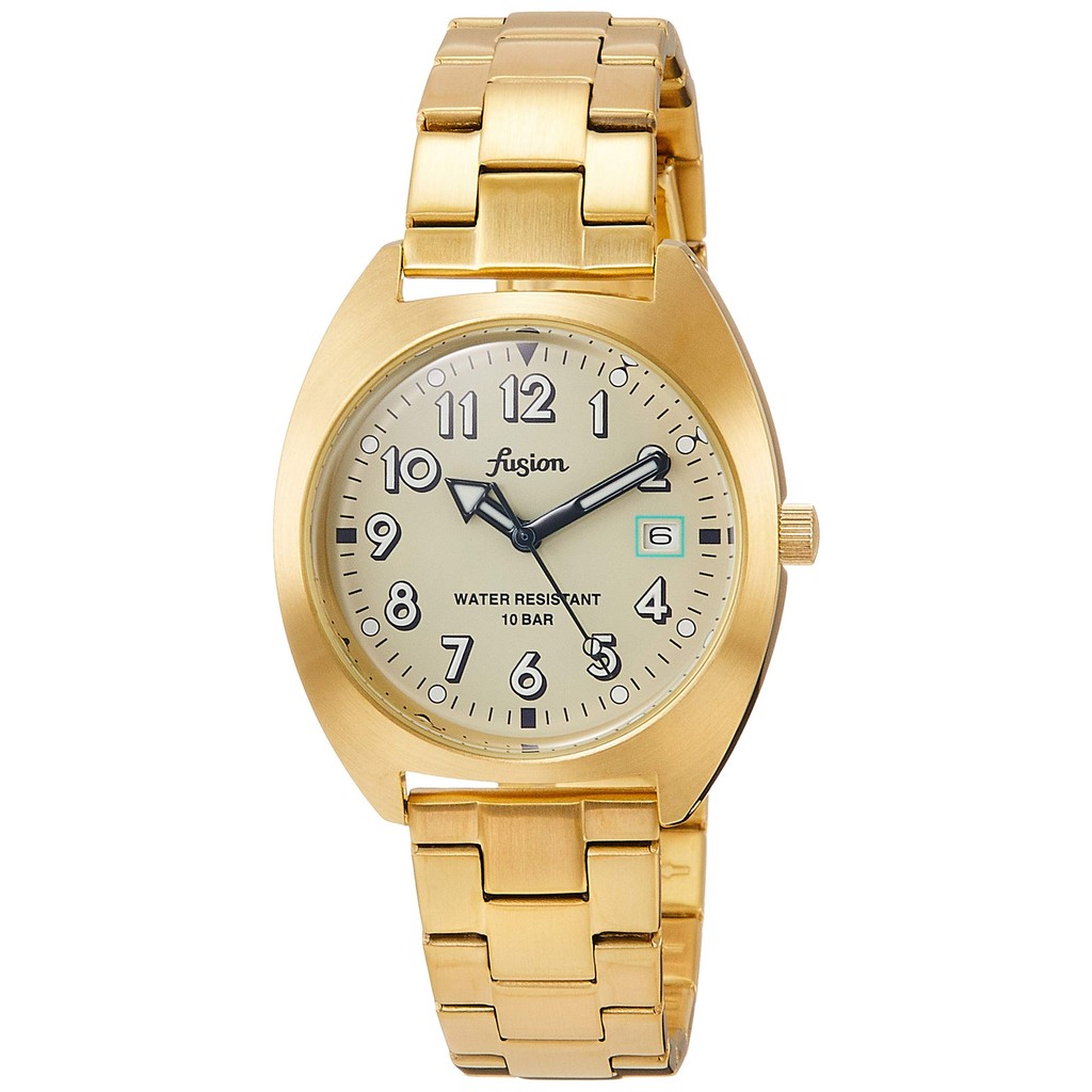 Seiko Watch Alba AFSJ403 Stainless Steel Light Gold Plated Watch