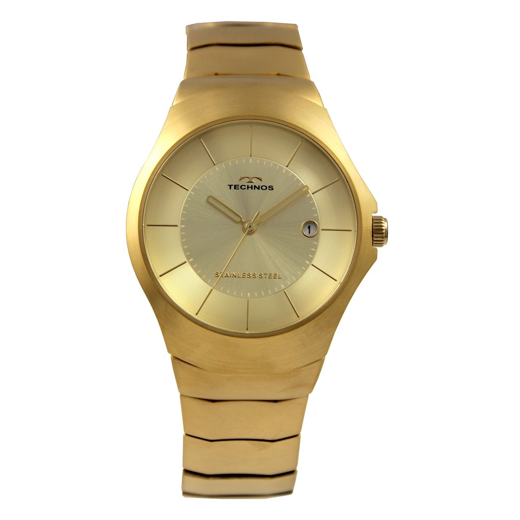 Technos Men's Watch Date T9687GC Gold