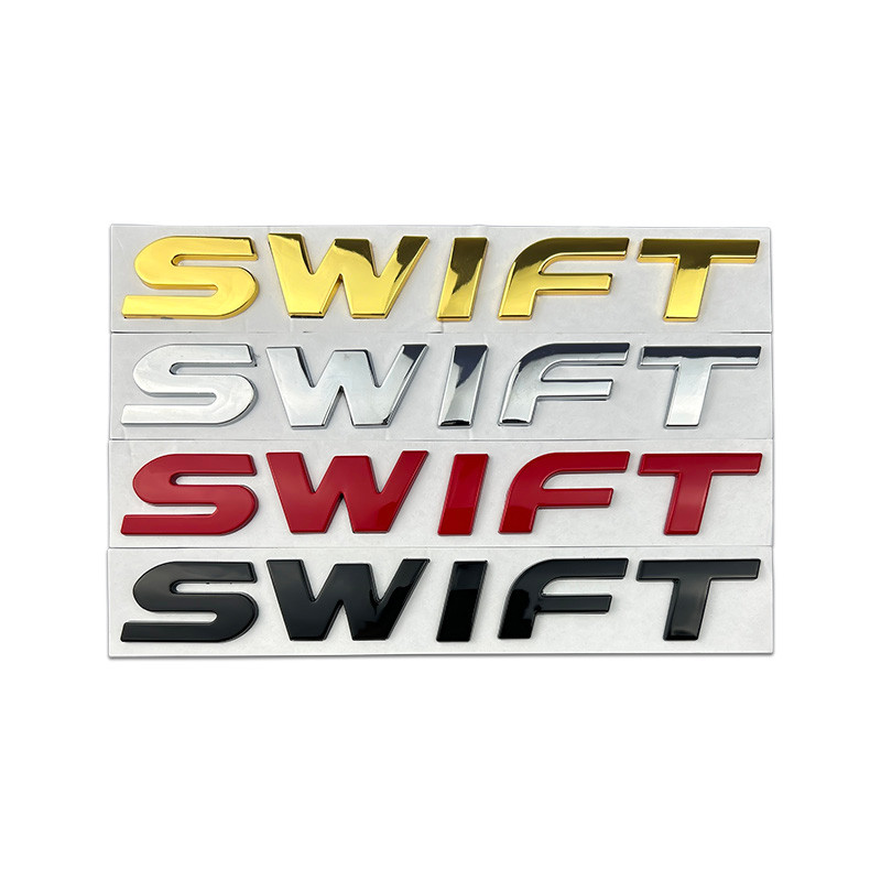 โลหะรถด้านหลังตัวอักษรป้ายสติกเกอร์สัญลักษณ์สําหรับ Suzuki Swift โลโก้ Auto Body Refit Decal
