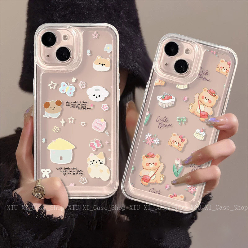 🍂Cloud🍂เข้ากันได้ เคส ที่รองรับ เคส iPhone 15 เคส iphone 16 PRO MAX 15 PRO 14 PRO MAX 13 PRO MAX 11 