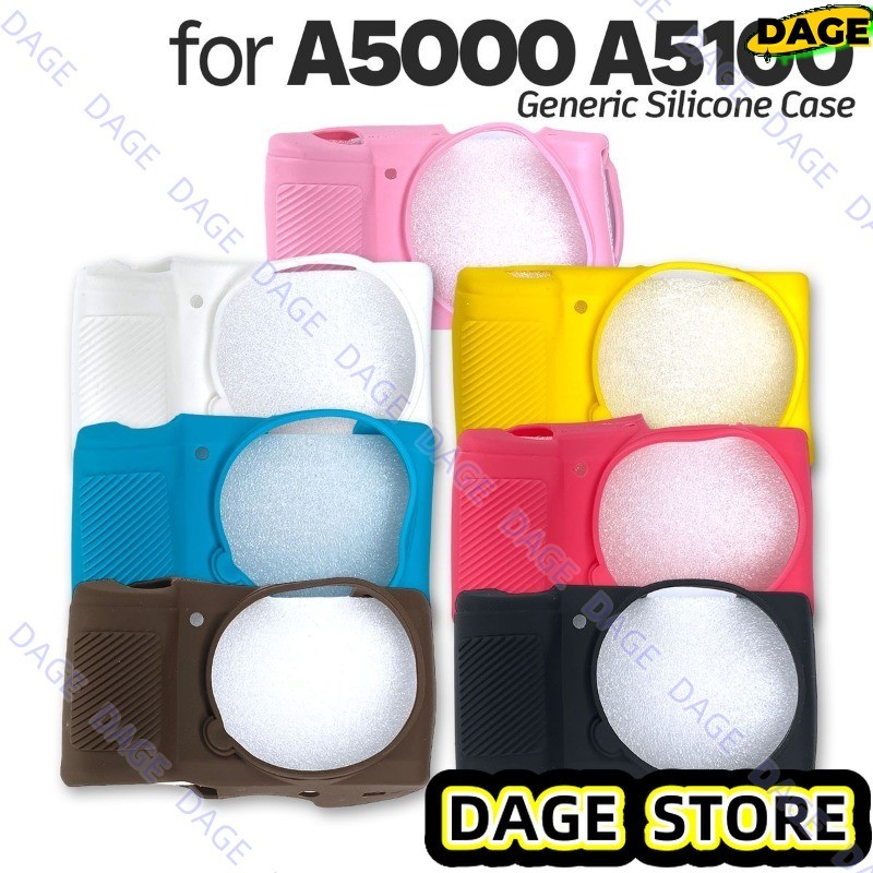 COD Generic SILICONE CASE สําหรับ Sony A5000 A5100 Pink Blue Black Brown Rose Yellow White