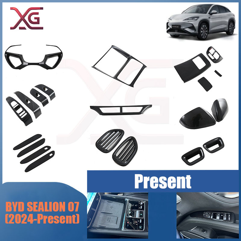 BYD Sealion 7 EV (2024-ปัจจุบัน) ฝาครอบสวิตช์กระจกพวงมาลัย ฝาครอบมือจับประตูกระจกมองหลัง