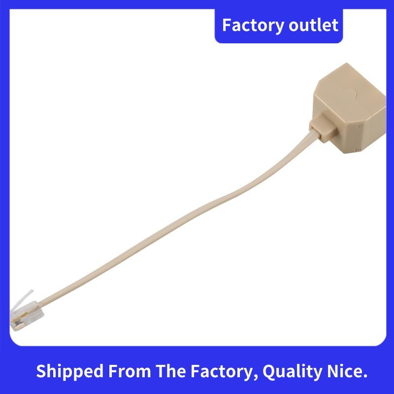 โทรศัพท์ RJ11 Male Line to Double RJ11 Female Jack Filter Splitter Adapter