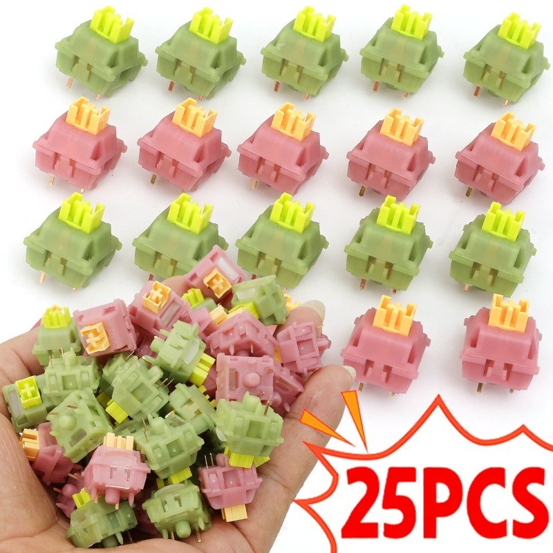 สวิตช์แป้นพิมพ์สํานักงานเงียบ 5-25 ชิ้น | V3 สวิตช์เชิงเส้นแบบกลไกพร้อมสปริงดูดซับแรงกระแทก, คอลัมน์