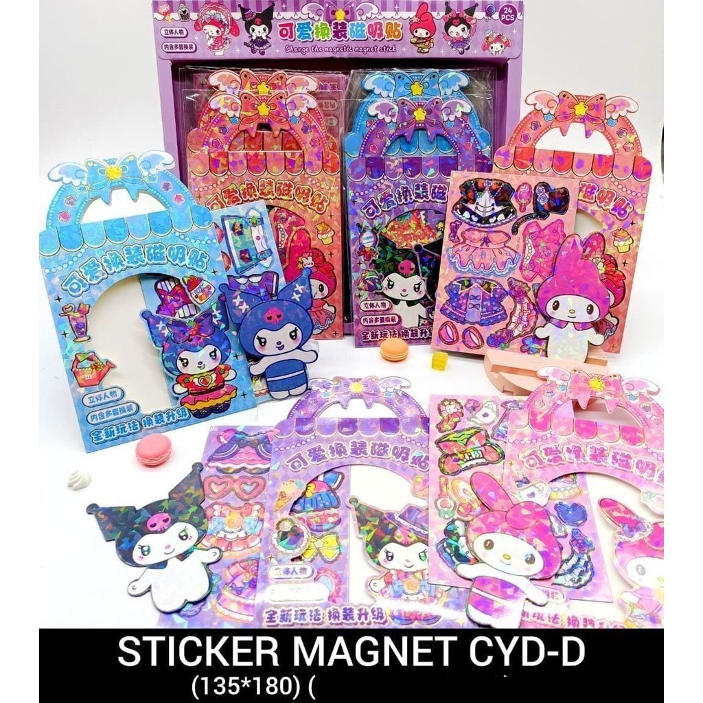 *KA* CYD-D MAHNET STICKERS / CHILDRENS TOY STICKERS / NEW SANRIO CHARACTER STICKERS