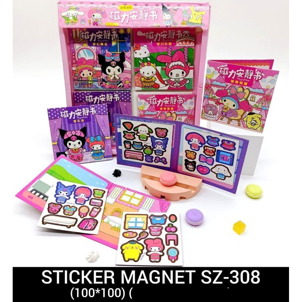 *KA* MAGNETIC STICKERS 308 / CHILDRENS TOY STICKERS / CUTE CHILDRENS CHARACTER STICKERS (100x100) ให