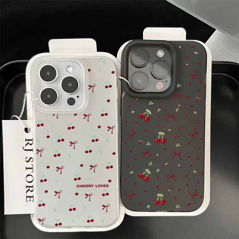 เคส ไอโฟน For iPhone 13 14 15 สากล เคสโทรศัพท์มือถืออะคริลิคใสโบว์สีแดงเชอร์รี่11 12 ProMax 7 8Plus X XSMax XR ราคา ถูกที่สุด ดีลบีเคเค แกลเลอรีภาพที่ 4