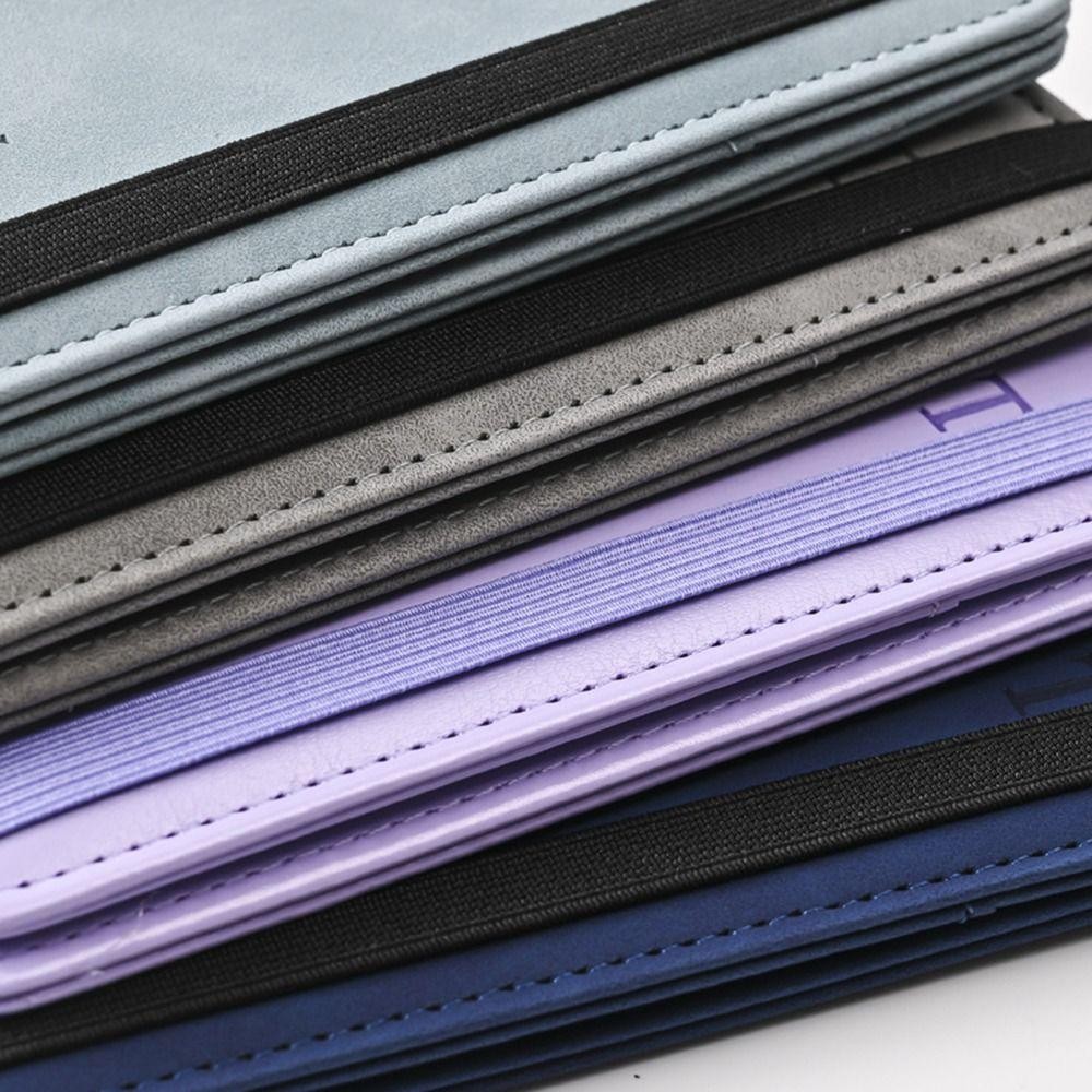 ฝาครอบหนังสือเดินทาง UUMIR RFID, คลิปกระเป๋าสตางค์หนังสือเดินทางมัลติฟังก์ชั่นบางเฉียบ, ที่ใส่บัตรประจําตัวหนัง PU Travel