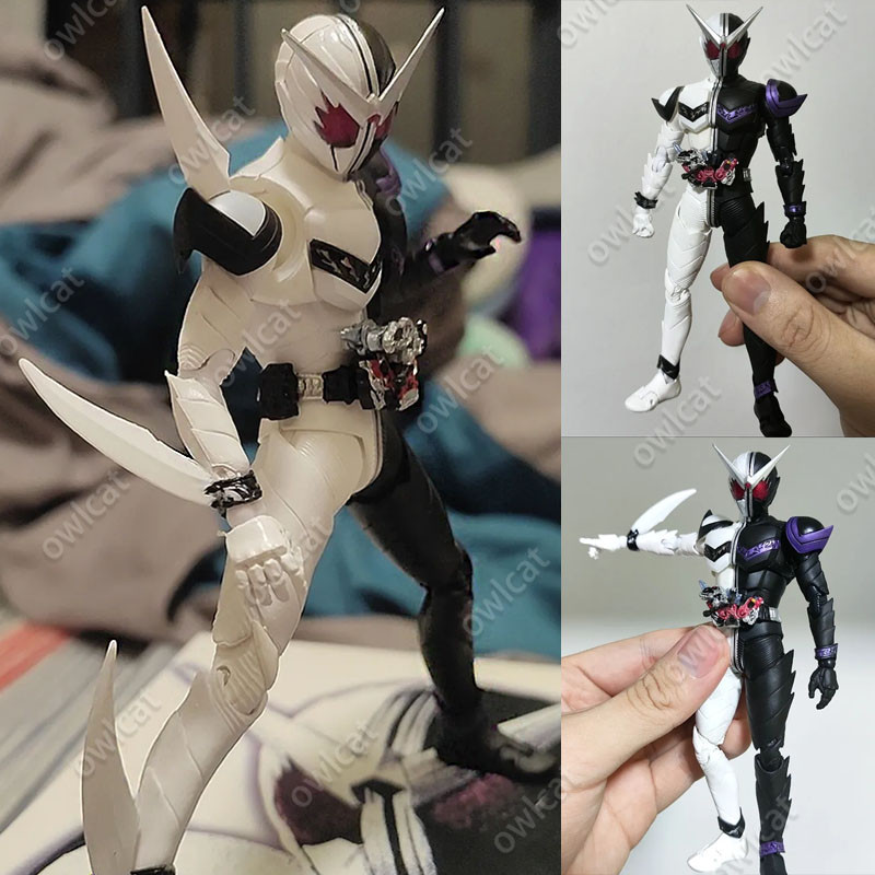 Kamen Rider W (Fang Joker Form Ver.) SHF 15cm Fuuto PI W Driver Masked Rider Double FJ Action Figure S.H.Figuarts Model Packed in Box Tantei Detective Gaia Memory