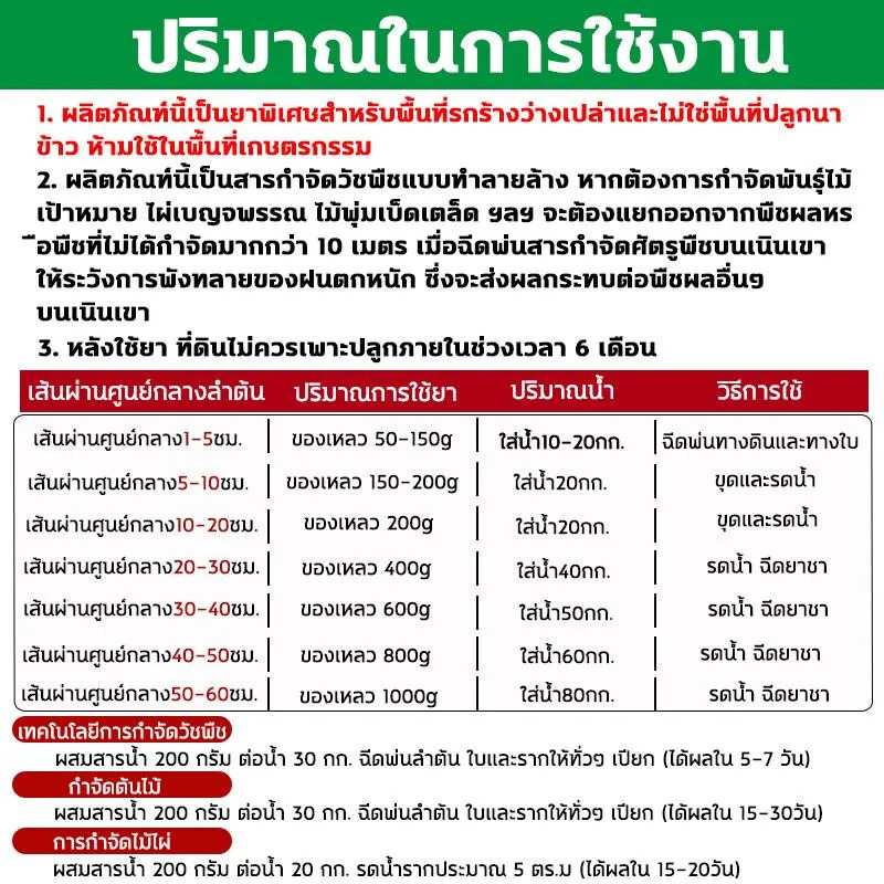 💥ไม่ได้ผลยินดีคืนเงิน💥ยาฆ่าต้นไม้ใหญ เข้มข้นสุด 200ml 1ขวดเท่ากับ20ขวด ยาฆ่าตอต้นไม้ ตรงไปที่ราก รากเน่ารากตาย ยาฆ่าตอไม - รูปที่ 7