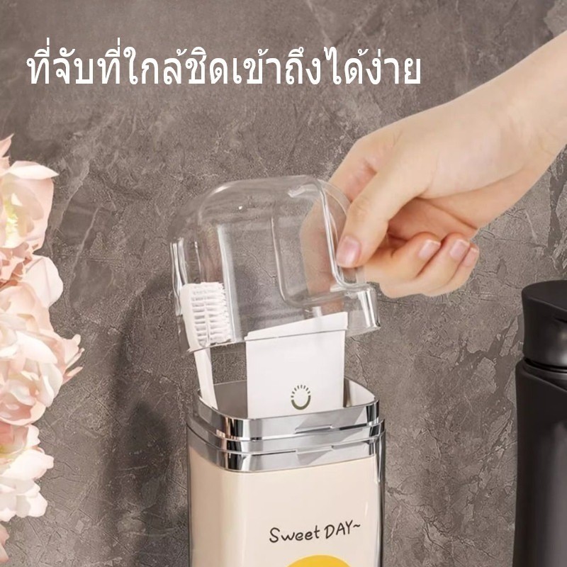 พร้อมส่ง กล่องเก็บแปรงสีฟัน 3in1 ถ้วยแปรงสีฟันแบบพกพา สามารถแยกได้ สะดวกสำหรับพกพาเดินทางท่องเที่ยว