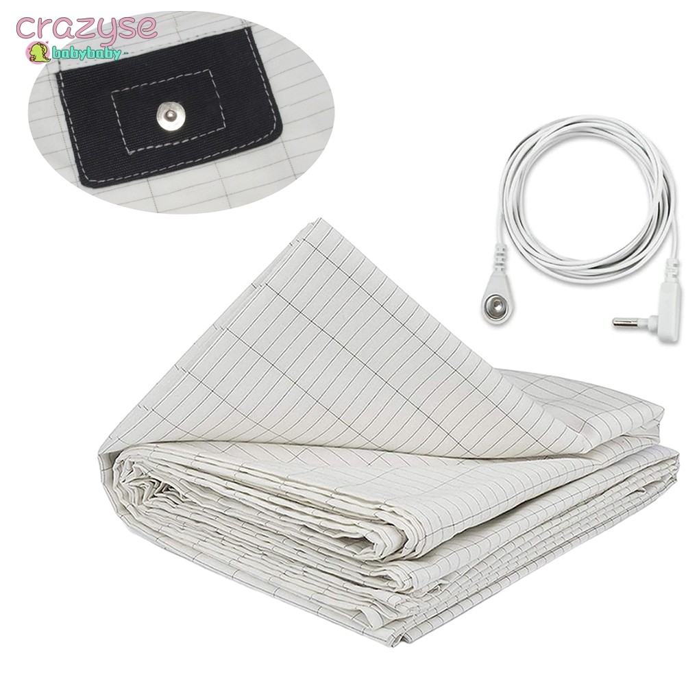 [Cra]แผ่นสายดินคุณภาพสูง 5% Silver Fiber Conductive Organic Grounding Sleep (27x52in)