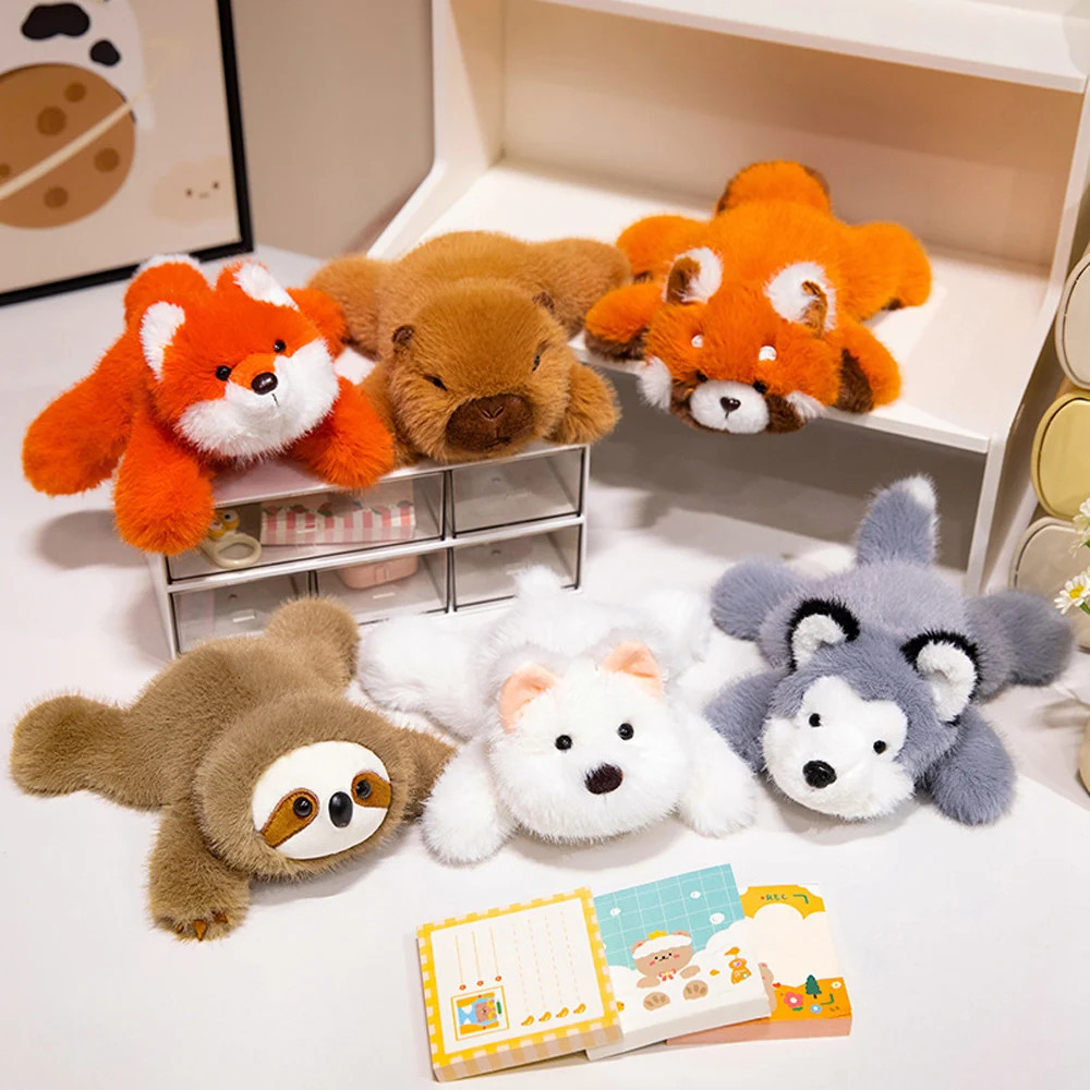 Molutian Capybara White Terrier Dog Plush ของเล่นน่ารัก Red Panda ตุ๊กตาสัตว์ป่า Sloth Plushie Husky