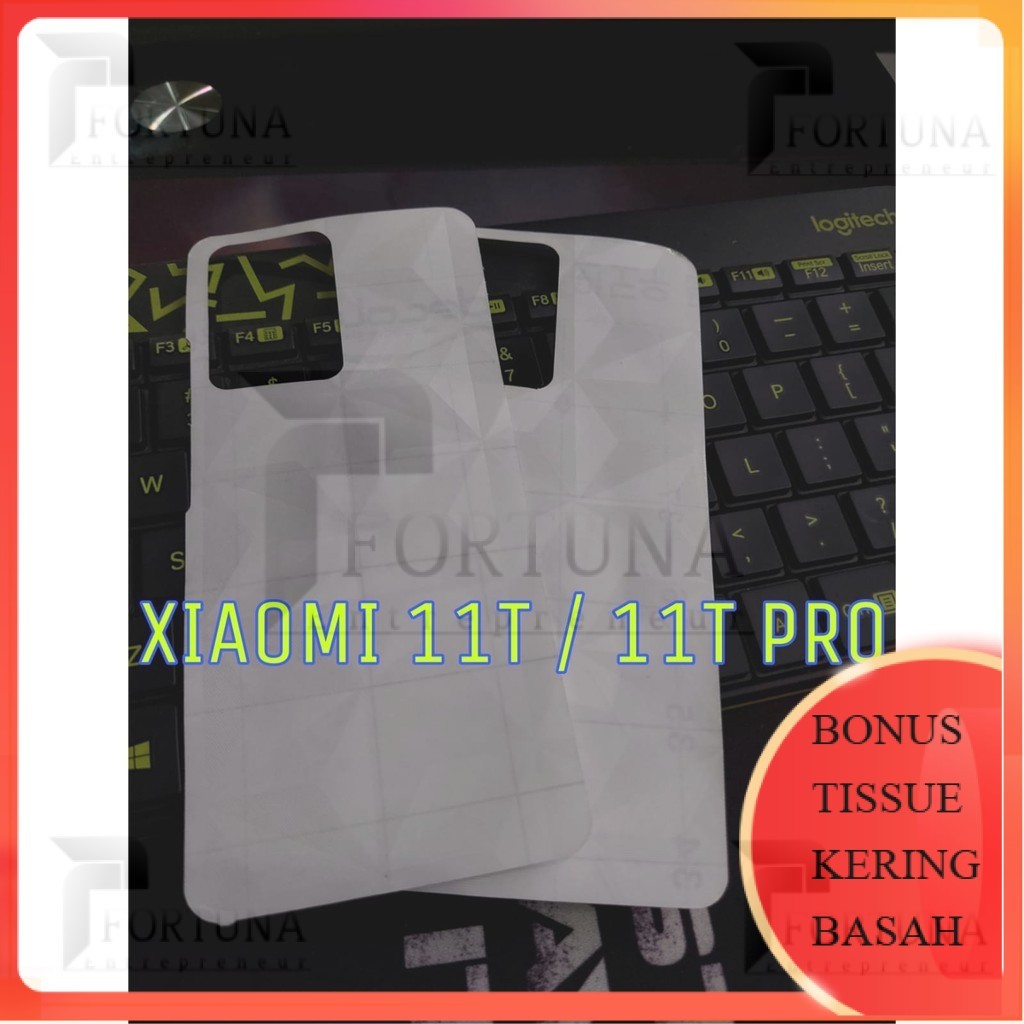 [ FORTUNA ] Skin Carbon Xioami 11T PRO / Xiaomi 11T Back Skin Sticker Carbon Diamond Garskin Mobile