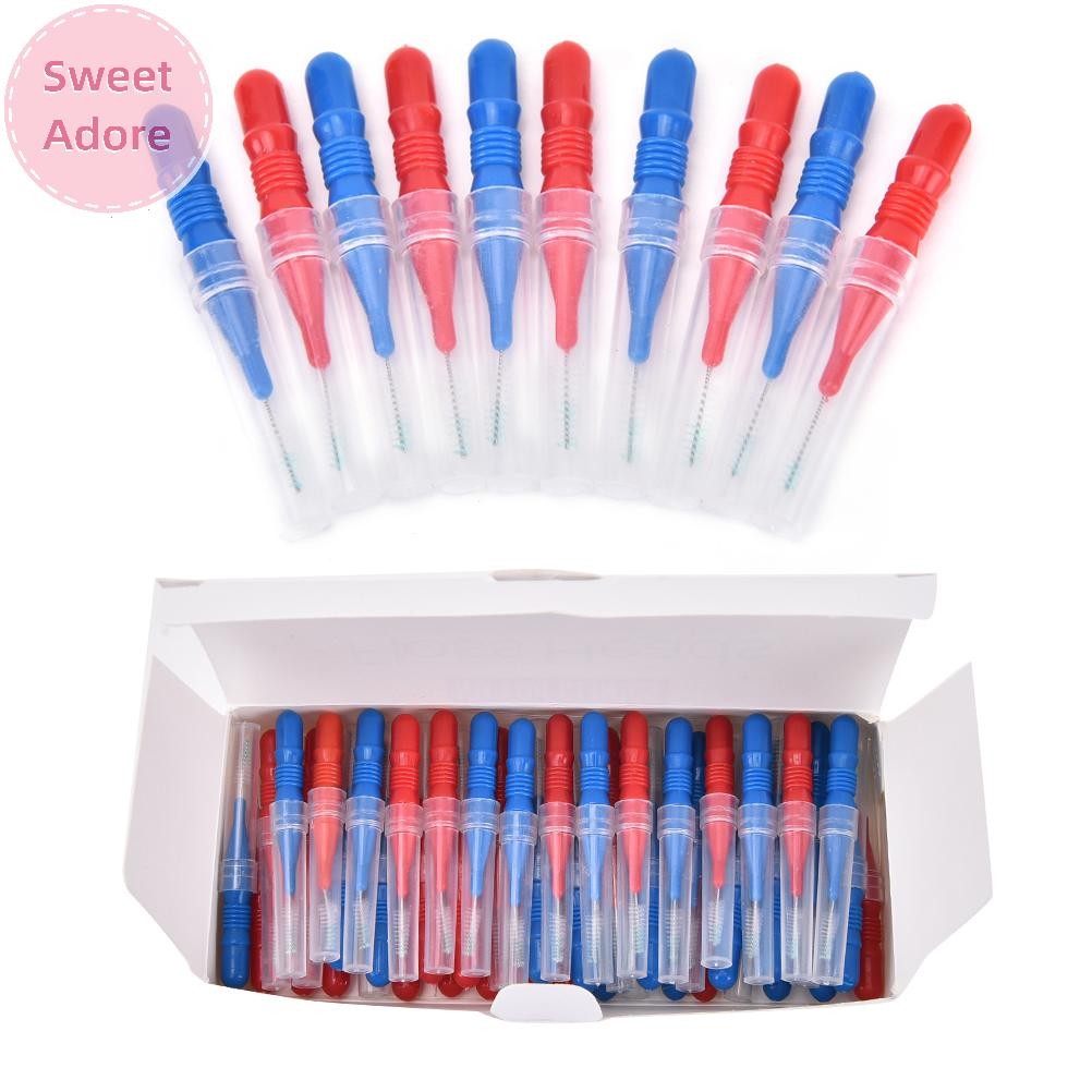 SweetAdore 50X Clean Tooth Floss Hygiene Dental Plastic Interdental Brush ไม้จิ้มฟัน TH
