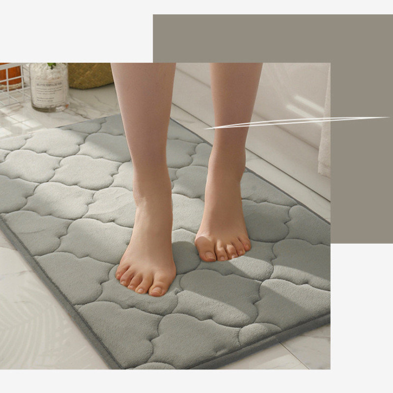 พรมห้องน้ำ/ทางเข้า นุ่มหนา ซับน้ำดี พรมรองเท้าที่กันลื่นและดูแลง่าย ทนทานต่อการขัดสี - รูปที่ 5