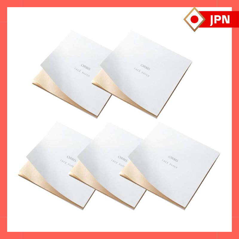 ORBIS Oil-Absorbing Paper Large Size, Set of 5 Books (30 Sheets x 5 Books)【direct from Japan】
