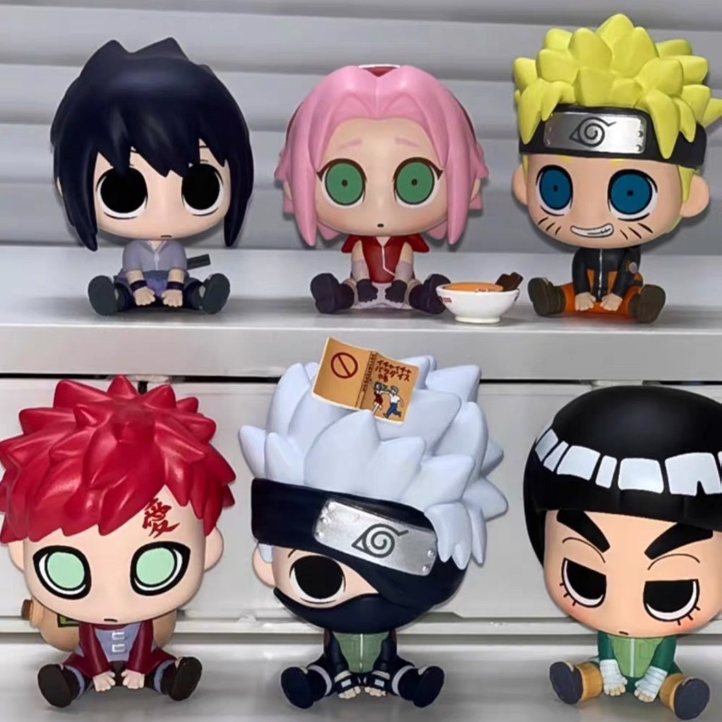 ของแท้ MINISO Naruto Shippuden Sit-and-Sitกล่องตาบอดNaruto Sasukes AssistantของขวัญรอบAnti-Poscofeitingของเล่นSurprise火者手办