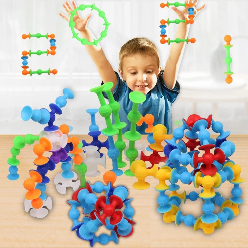 ของเล่นดูดถ้วย, Soft Throw Darts Set,Building Blocks Pop Sucker Toy,Fidget Toy for Kids,Parent-child Interactive Game