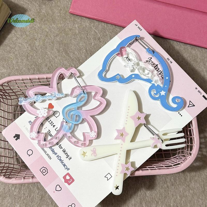 [Welcomebili-t] Creative Shape Carabiner Clip เต็นท์มือเกาหลีตกแต่งแฟชั่นกระเป๋าเป้สะพายหลังจี้กระเป๋าการ์ตูน Charms อุปกรณ์เสริมกระเป๋าเป้สะพายหลังใหม่