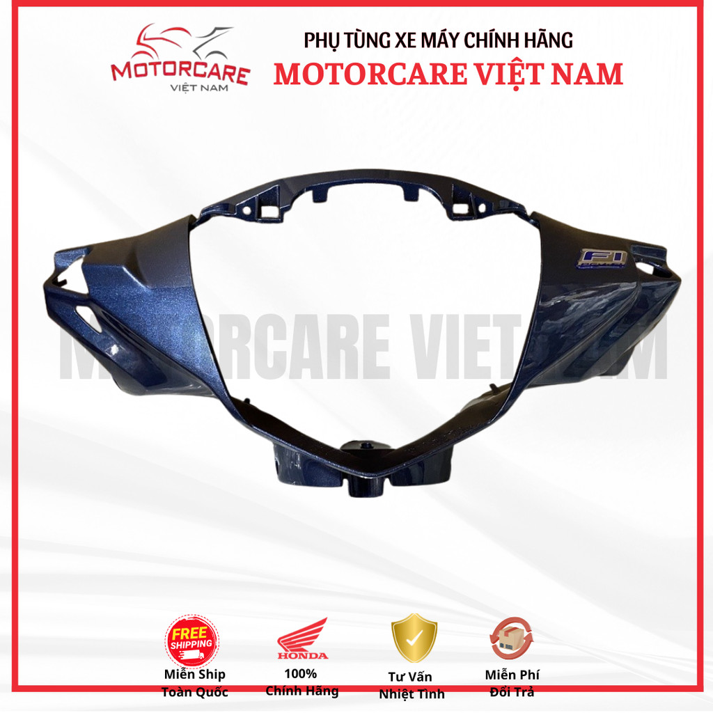 แท้ Honda Future 125 (2018-2019) ชุดครอบแฮนด์หน้า สีน้ําเงิน *PB389M* (53210-K73-V40ZD)