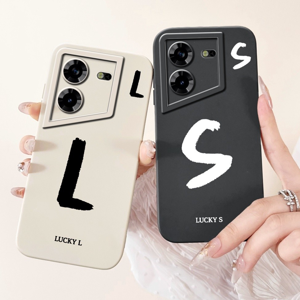 Tecno Pova5 LH7n เคสโทรศัพท์ Tecno Pova 5 กรณีแฟชั่นตัวอักษร AZ รูปแบบออกแบบซิลิโคนกันกระแทกกันชน