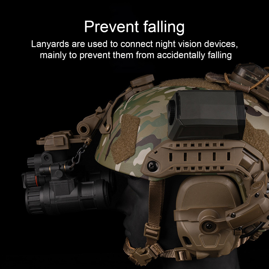 Drop Protection Nvg Lanyard ยุทธวิธี Night Vision Lanyard 360 องศาหมุนหมวกกันน็อค Mount Night Vision