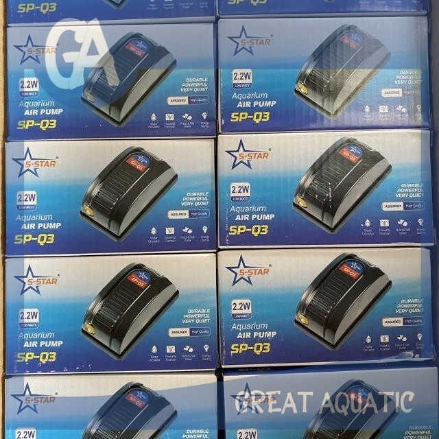 Aquarium air ปั๊ม Aerator SEA STAR SP Q 3 Q3 S STAR SP Q 3 Q3 หลุม 1 ออกใส่ Aquarium air bubble