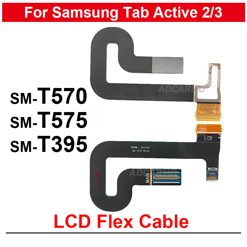 สําหรับ Samsung Galaxy Tab Active 3 2 Active2 จอแสดงผล LCD การเชื่อมต่อเมนบอร์ดหลัก Flex Cable SM-T570 T575 T395